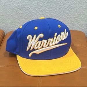Mitchell & Ness Golden State Warriors Royal Blue and Gold SnapBack Hat
